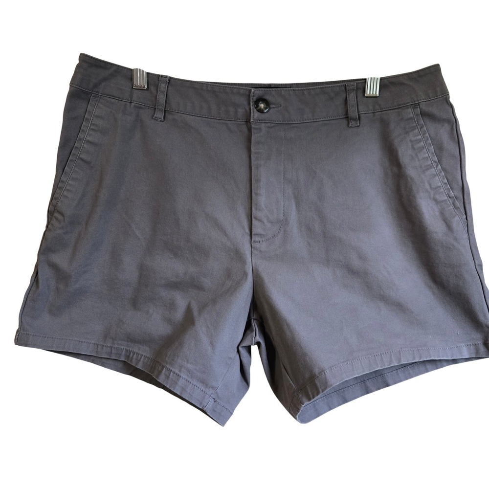 Casual Summer ASOS DESIGN Women's Charcoal Grey Chino Shorts Size W34
